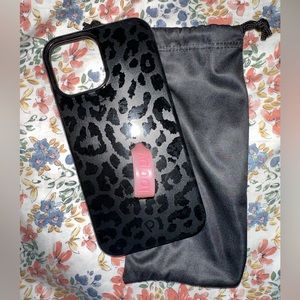Black leopard loopy case for iphone 12 pro max